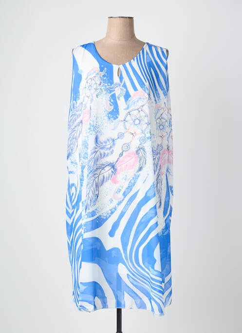 Rochie midi croială fluidă fără mâneci albastru QUATTRO femme