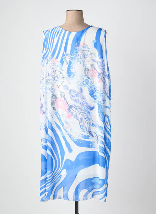 Rochie midi croială fluidă fără mâneci albastru QUATTRO femme