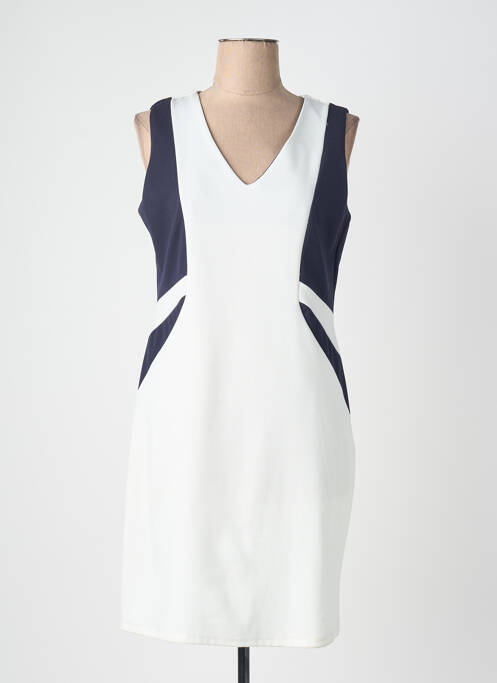 Rochie scurtă fără mâneci fără mâneci alb QUATTRO femme