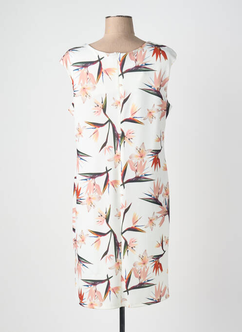 Rochie midi imprimeu floral fără mâneci portocaliu QUATTRO femme