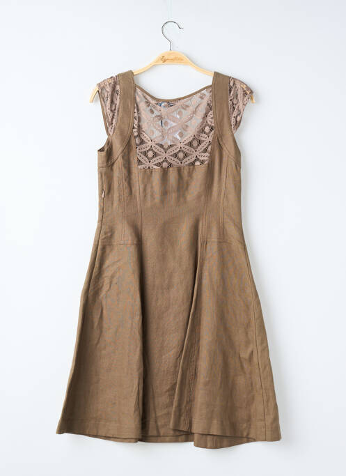 Rochie scurtă fără mâneci fără mâneci maro QUATTRO femme