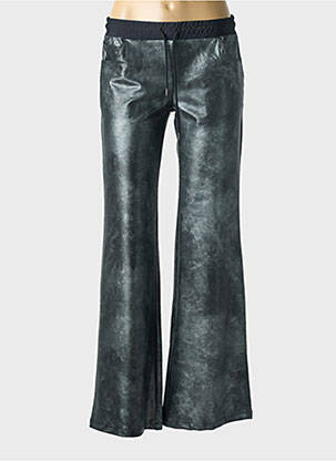 Pantalon evazat talie elastică argintiu HBT femeie