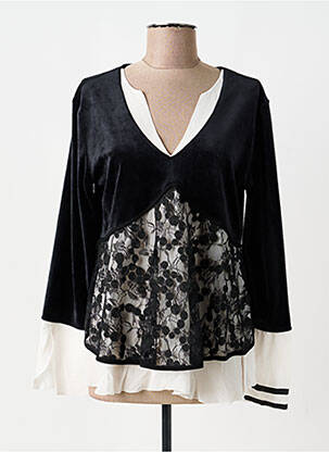Top elasticitate mâneci lungi negru ELISA CAVALETTI femeie