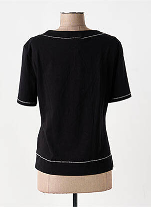 Tricou serigrafie cu strasuri mâneci scurte negru ELISA CAVALETTI femeie