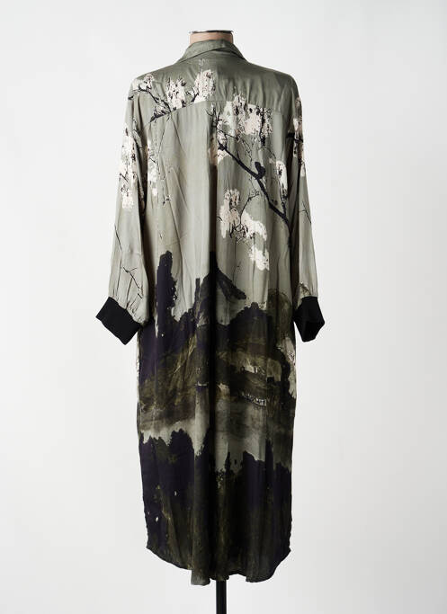 Rochie lungă mâneci lungi mâneci lungi verde NÜ femme