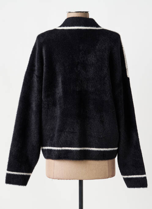 Vestă cu mâneci lungi tricot tricot pufos negru K-DESIGN femme