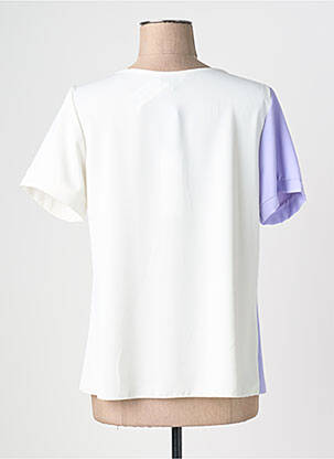 Top imprimeu fantezie mâneci scurte violet QUATTRO femeie