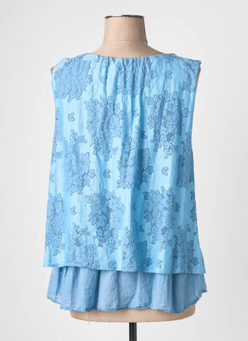 Top croială fluidă fără mâneci albastru QUATTRO femme
