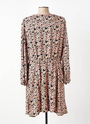 Rochie midi imprimeu floral mâneci lungi roz C'EST BEAU LA VIE femeie