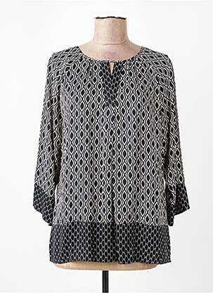 Bluză țesătură poplin mâneci 3/4 negru BETTY BARCLAY femeie