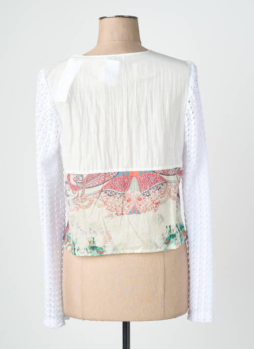 Vestă cu mâneci lungi elasticitate alb QUATTRO femme