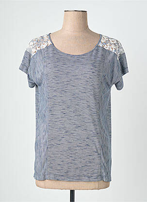 Tricou elasticitate mâneci scurte albastru QUATTRO femeie