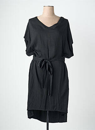 Rochie midi croială fluidă mâneci scurte negru QUATTRO femeie