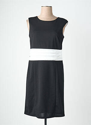 Rochie midi țesătură crep mâneci scurte negru QUATTRO femeie