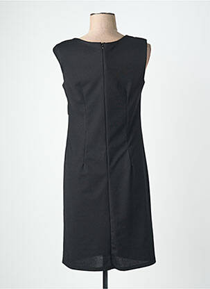 Rochie midi țesătură crep mâneci scurte negru QUATTRO femeie
