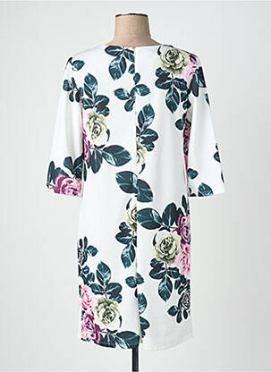 Rochie midi imprimeu floral mâneci 3/4 alb QUATTRO femeie