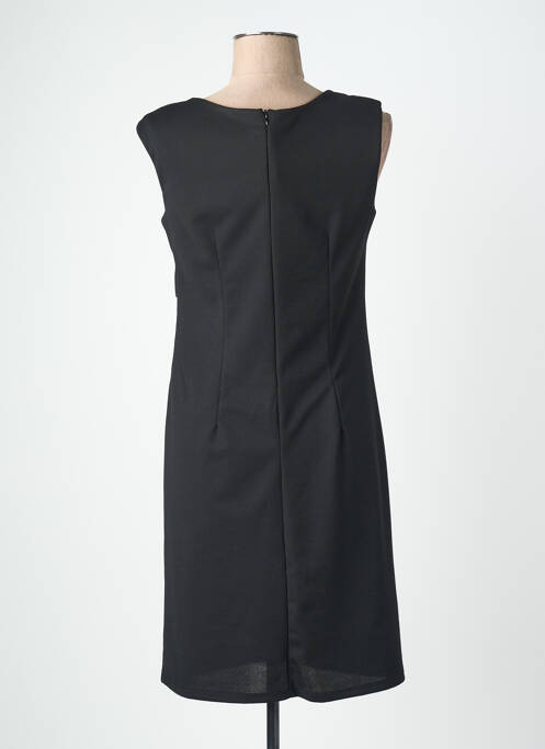 Rochie midi țesătură crep mâneci scurte negru QUATTRO femme