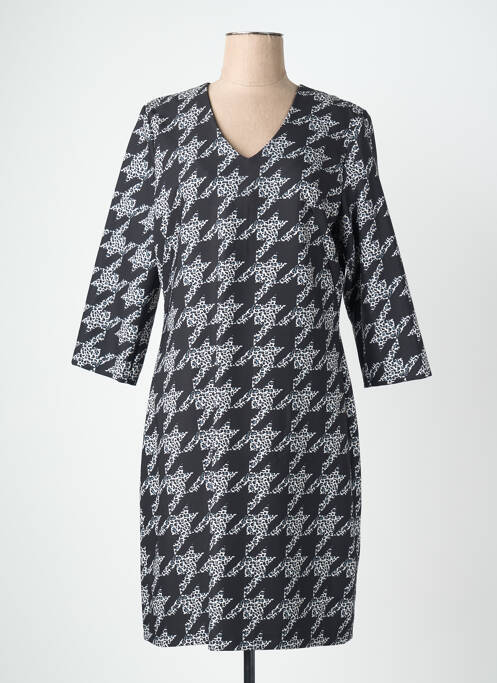 Rochie midi mâneci 3/4 mâneci 3/4 negru QUATTRO femme