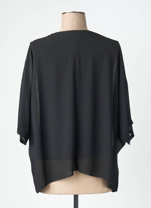 Top croială fluidă mâneci 3/4 negru QUATTRO femme