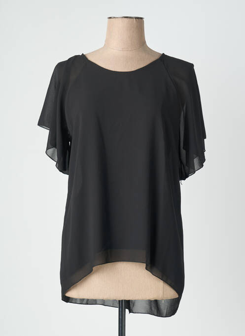 Top croială fluidă mâneci scurte negru QUATTRO femme