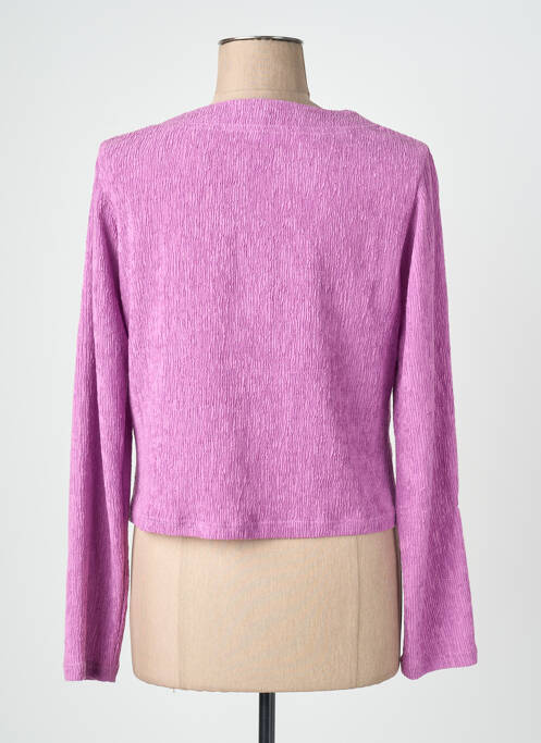 Jachete casual guler rotund violet QUATTRO femme