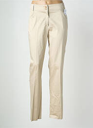 Pantalon slim țesătură poplin mărime normală bej QUATTRO femme