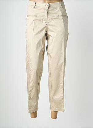 Pantalon 7/8 talie cu cleme mărime normală bej QUATTRO femeie