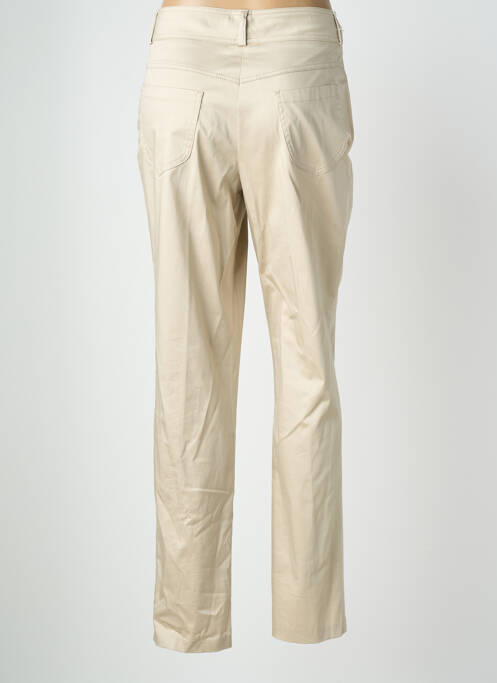 Pantalon slim țesătură poplin mărime normală bej QUATTRO femme
