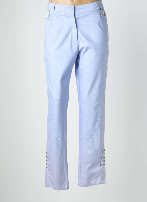 Pantalon slim țesătură acoperită mărime normală albastru QUATTRO femme