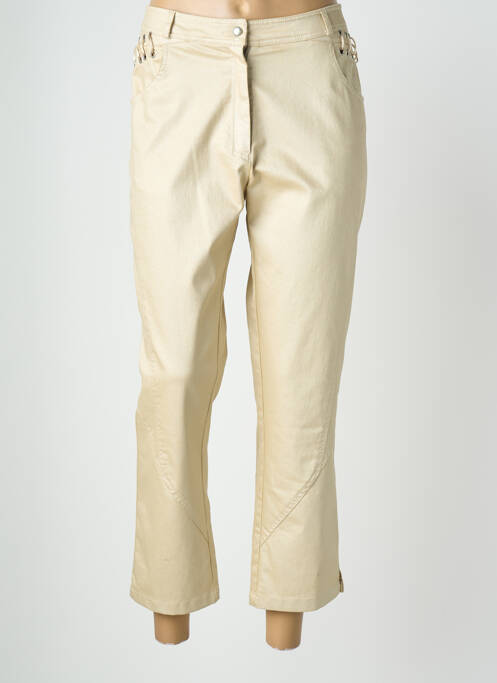 Pantalon 7/8 elasticitate mărime normală bej QUATTRO femme