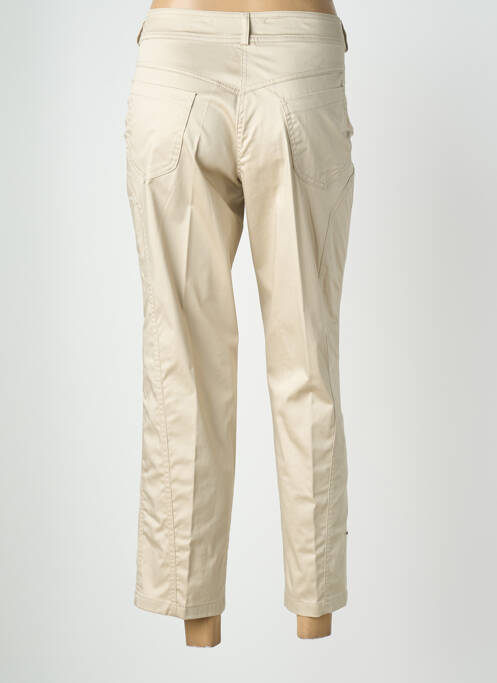 Pantalon 7/8 țesătură poplin mărime normală bej QUATTRO femme