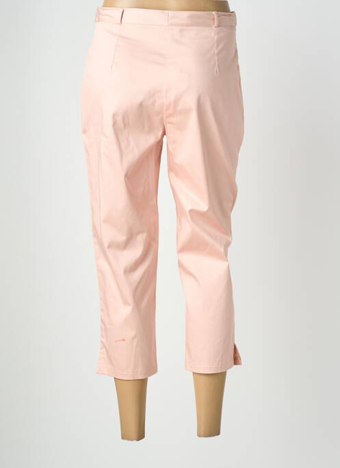 Pantalon trei sferturi țesătură poplin mărime normală roz QUATTRO femme