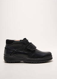 Botine/ghete țesătură satinată vârf rotund negru SMANN homme