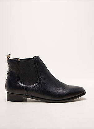 Botine/ghete țesătură satinată toc plat până la 3 cm negru EMILIE KARSTON femeie