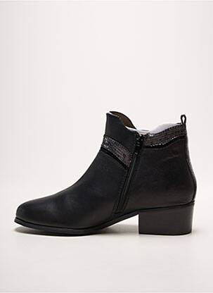 Botine/ghete țesătură satinată toc de 4 la 6 cm negru EMILIE KARSTON femeie