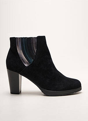 Botine/ghete țesătură satinată toc de 7 la 9 cm negru EMILIE KARSTON femeie