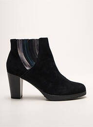 Botine/ghete țesătură satinată toc de 7 la 9 cm negru EMILIE KARSTON femme
