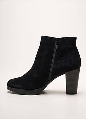 Botine/ghete țesătură satinată toc de 7 la 9 cm negru EMILIE KARSTON femeie