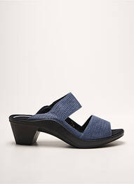 Mulete/saboți arcadă plantară toc de 4 la 6 cm albastru ROMIKA femme