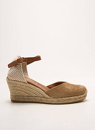Espadrile vârf rotund toc de 7 la 9 cm maro LA MAISON DE L'ESPADRILLE femeie