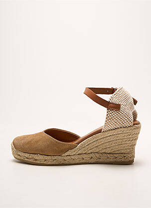 Espadrile vârf rotund toc de 7 la 9 cm maro LA MAISON DE L'ESPADRILLE femeie