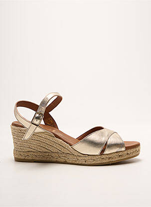 Espadrile închidere cu buclă(e) toc de 7 la 9 cm auriu LA MAISON DE L'ESPADRILLE femme