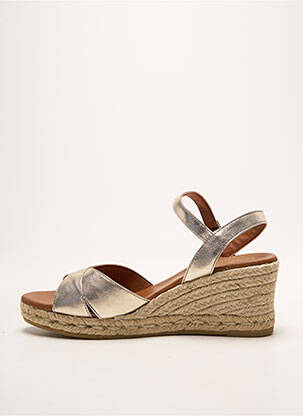 Espadrile închidere cu buclă(e) toc de 7 la 9 cm auriu LA MAISON DE L'ESPADRILLE femme