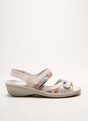 Sandale/pantofi decupați țesătură satinată toc de 4 la 6 cm bej SUAVE femme