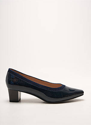Pantofi cu toc material neted toc de 4 la 6 cm albastru SWEET femeie