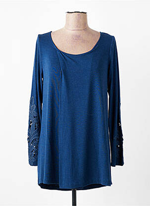 Tricou mâneci lungi mâneci lungi albastru SUGGEST femme