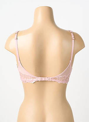 Sutien efect material satinat sutien balconet cu decolteu înalt roz MARIE JO femeie
