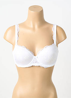 Sutien efect material satinat top sutien modelat alb MARIE JO femeie