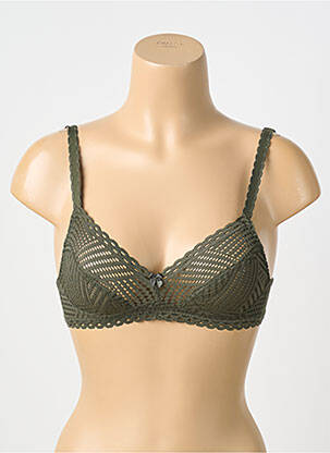 Sutien fără armatură bralete verde ANTIGEL femeie