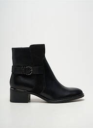 Botine/ghete țesătură satinată toc de 4 la 6 cm negru TAMARIS femme